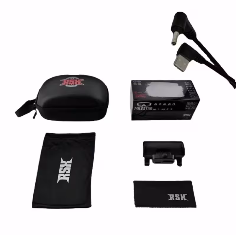 Мотоочки с подогревом RSX Polestar Winter, черный/синий