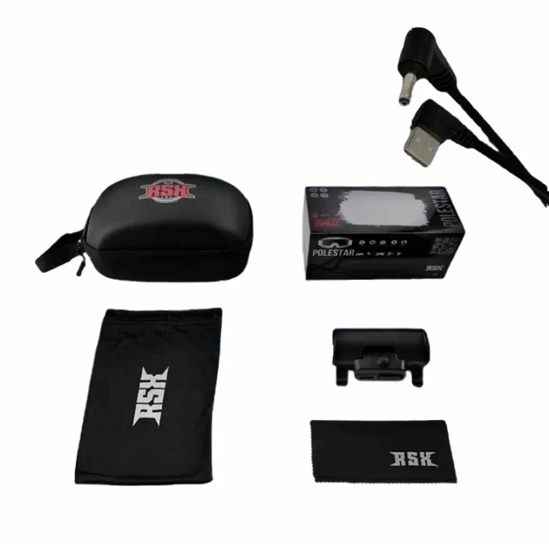 Мотоочки с подогревом RSX Polestar Winter, черный/синий