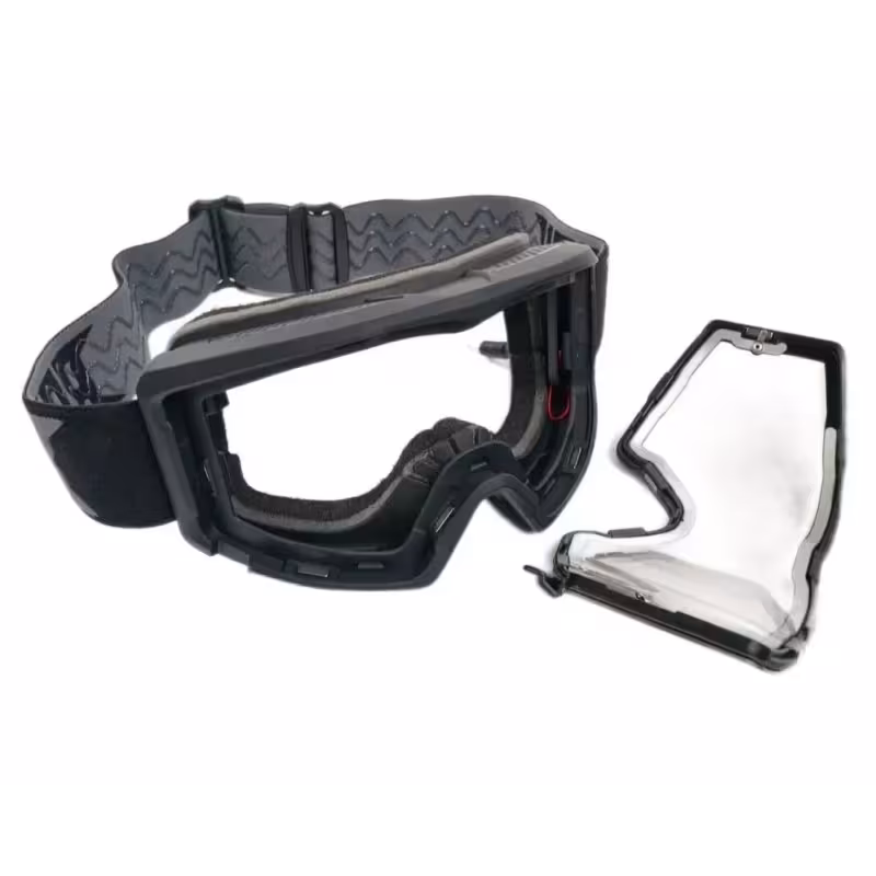 Мотоочки с подогревом RSX Polestar Winter, черный, прозрачный