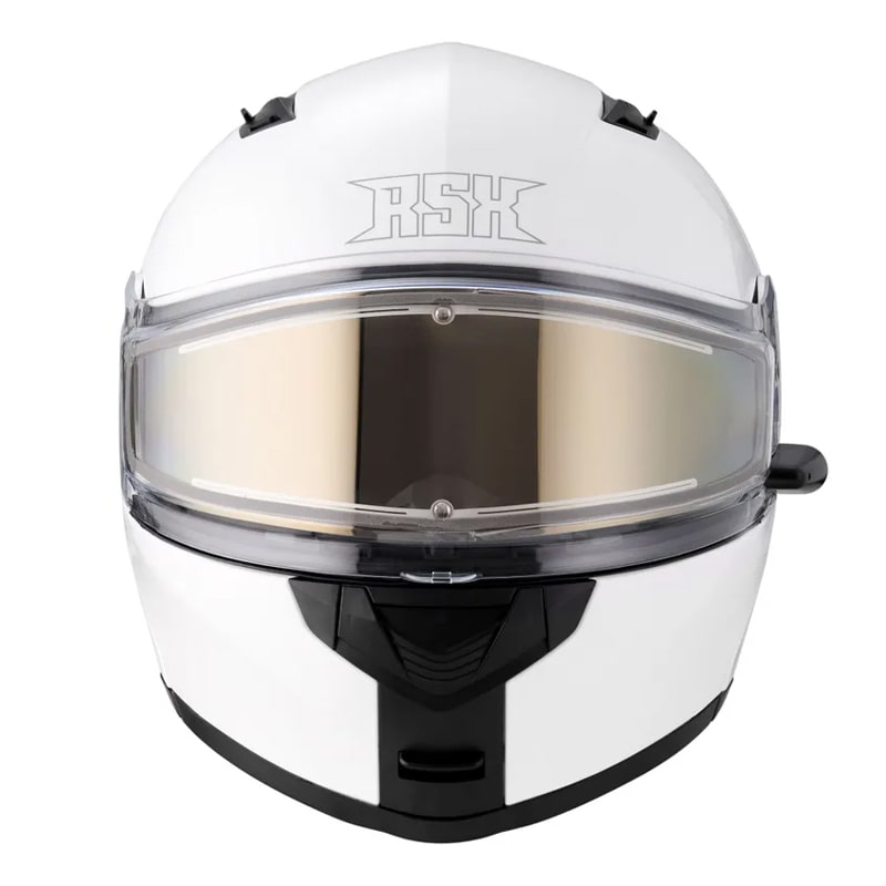 Мотошлем зимний с подогревом RSX Spark Winter, белый, размер XL