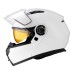 Мотошлем зимний с подогревом RSX Spark Winter, белый, размер XL