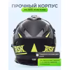 Мотошлем зимний с подогревом RSX Iceman Winter, черный/зеленый матовый, размер L