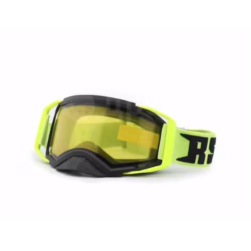 Мотоочки с аутригерами RSX Blizzard Winter, черный, зеленый/желтый