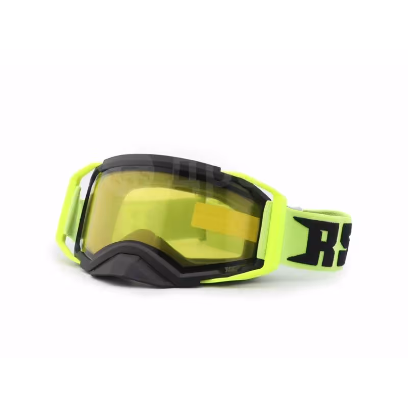 Мотоочки с аутригерами RSX Blizzard Winter, черный, зеленый/желтый