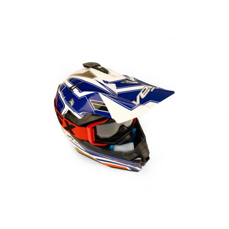 Мотоочки с аутригерами RSX Blizzard Winter, черный, красный/прозрачный