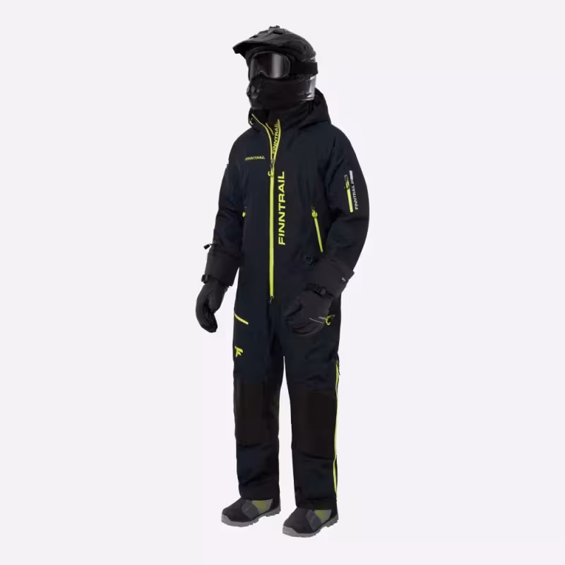 Комбинезон мужской Finntrail Widetrack 3852 Graphite, мембрана Hard-tex, черный, размер 58-60 (LK), 175-185 см