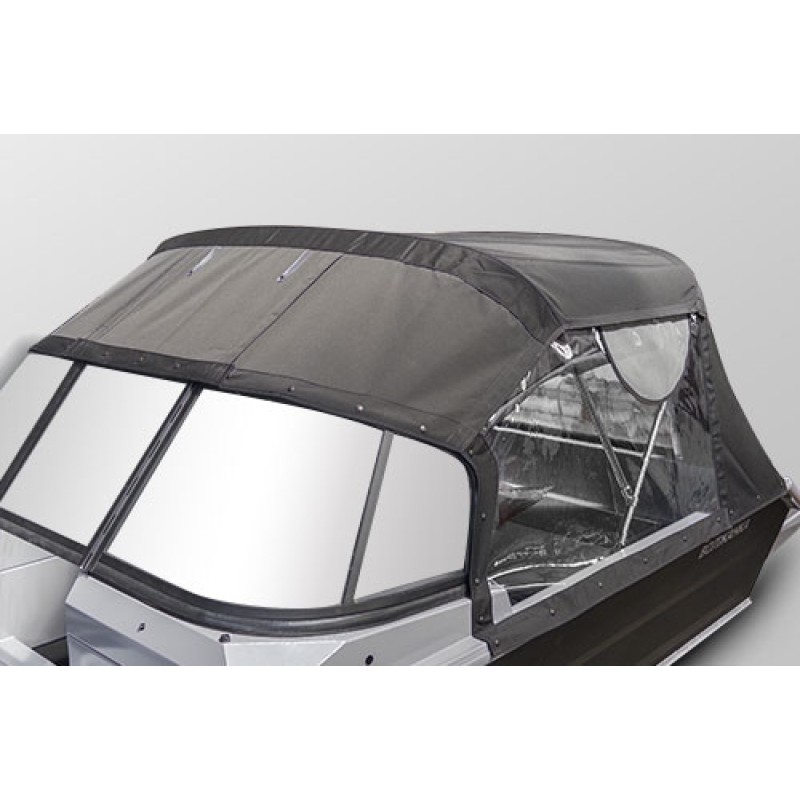 Тент ходовой Vboats для лодки Волжанка 46 Fish 2023-2025 г.в. (на нержавеющих дугах)