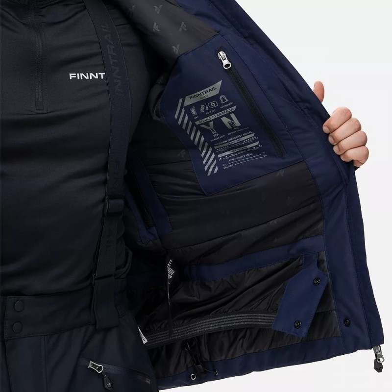Куртка мужская Finntrail Atlas 3441 DeepBlue, ткань Ripstop, темно-синий, размер XXL, 185-195 см