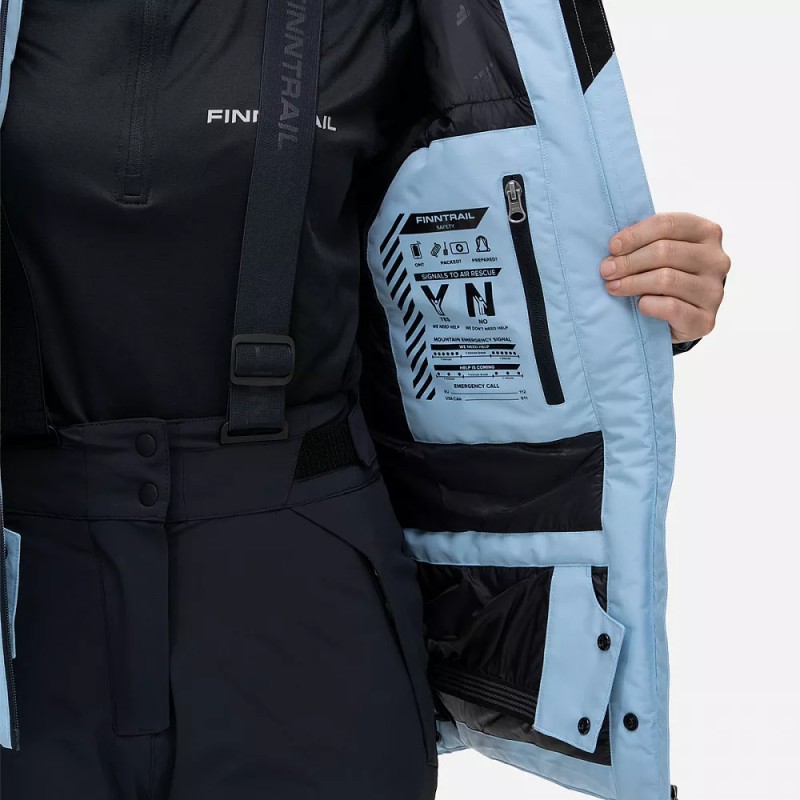 Куртка женская Finntrail Atlas W 3461 LightBlue, ткань Ripstop, голубой, размер 48-50 (L), 170-180 см