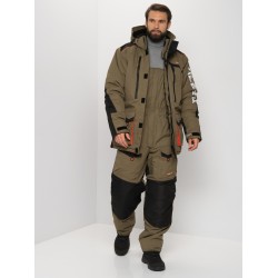 Костюм мужской Huntsman (Восток) Siberia, ткань Breathable, хаки/черный, размер 64-66, 182-188 см