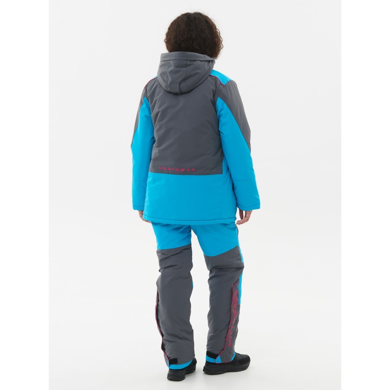 Костюм женский Huntsman Siberia, ткань Breathable, серый/голубой, размер 40-42, 158-164 см