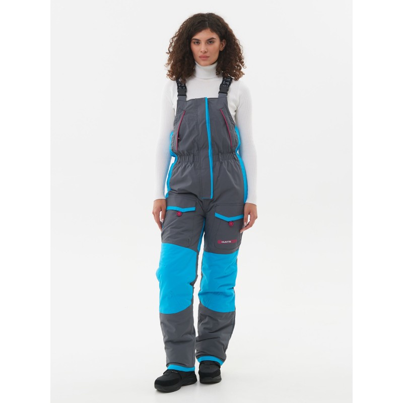 Костюм женский Huntsman Siberia Lady, ткань Breathable, серый/голубой, размер 44-46, 170-176 см