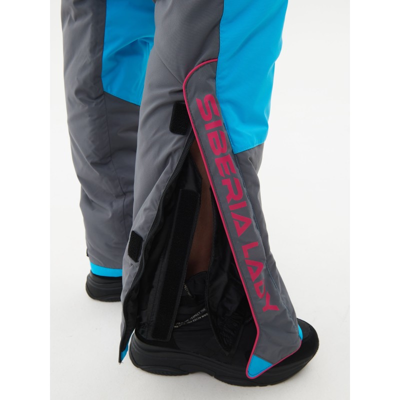 Костюм женский Huntsman Siberia Lady, ткань Breathable, серый/голубой, размер 48-50, 170-176 см