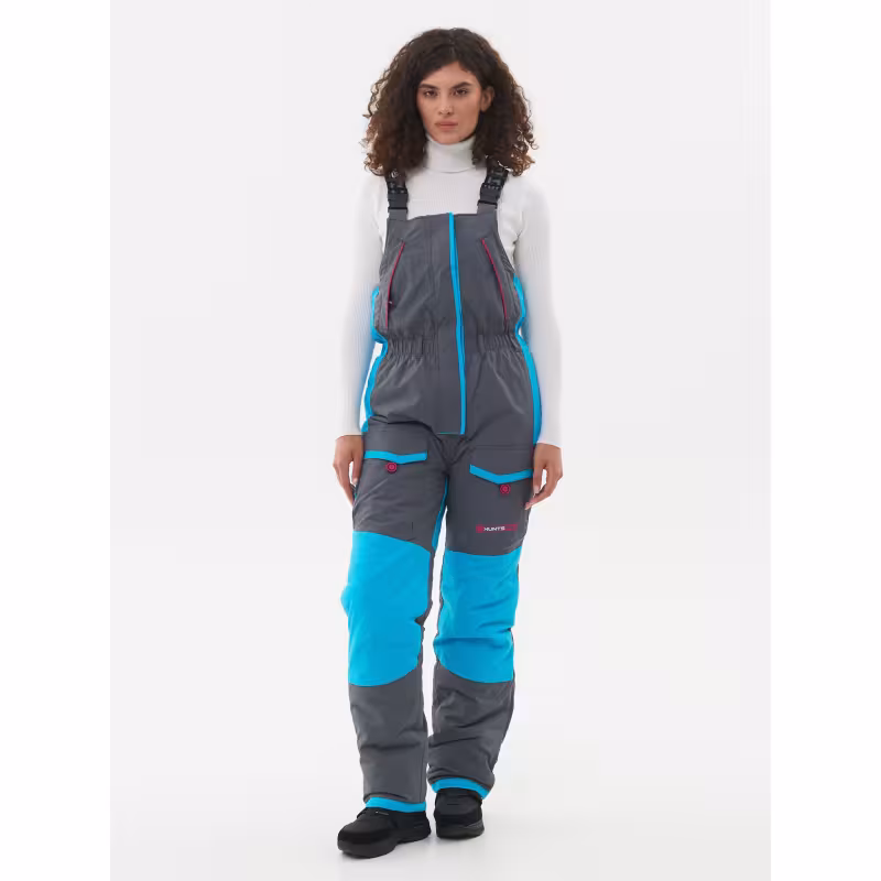 Костюм женский Huntsman Siberia Lady, ткань Breathable, серый/голубой, размер 48-50, 170-176 см