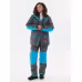 Костюм женский Huntsman Siberia Lady, ткань Breathable, серый/голубой, размер 56-58, 170-176 см