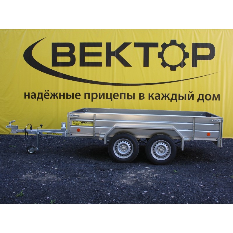 Прицеп бортовой двухосный Вектор ЛАВ 81013G, высокий борт