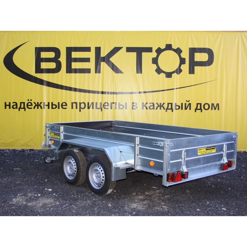 Прицеп бортовой двухосный Вектор ЛАВ 81013G, высокий борт