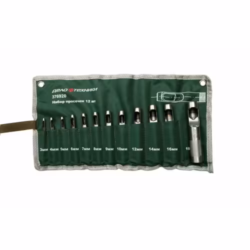 Набор просечек Дело Техники 376920, 3-19 мм, 12 предметов