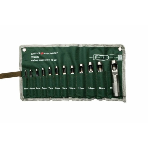 Набор просечек Дело Техники 376920, 3-19 мм, 12 предметов