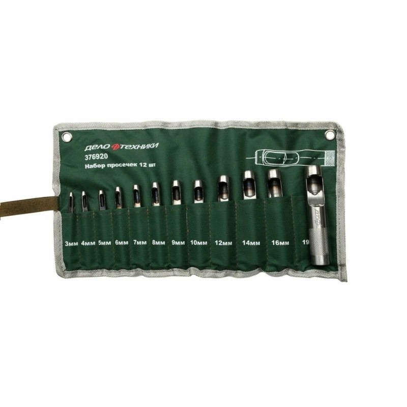 Набор просечек Дело Техники 376920, 3-19 мм, 12 предметов