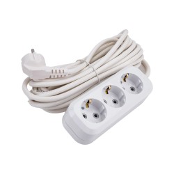 Удлинитель сетевой трехместный с заземлением UNIVersal Е-303А (16А, 220В, 7 м)