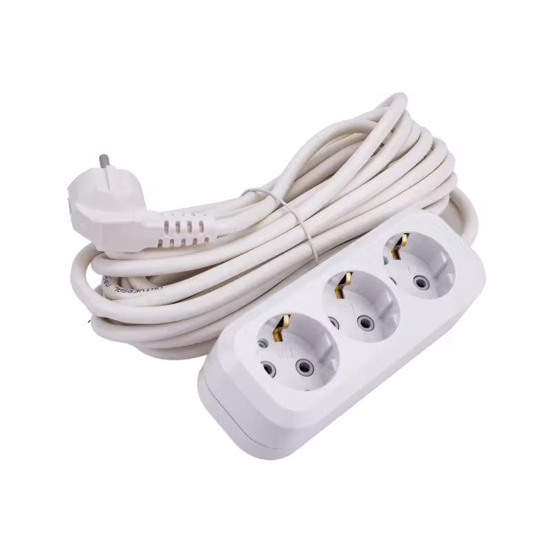 Удлинитель сетевой трехместный с заземлением UNIVersal Е-303А (16А, 220В, 7 м)