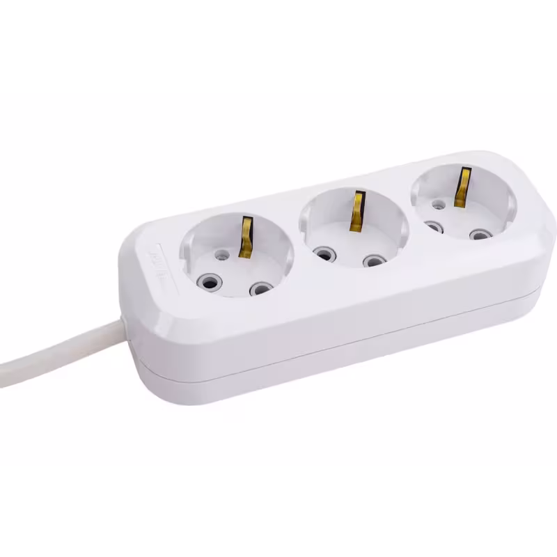 Удлинитель сетевой трехместный с заземлением UNIVersal Е-303А (16А, 220В, 7 м)