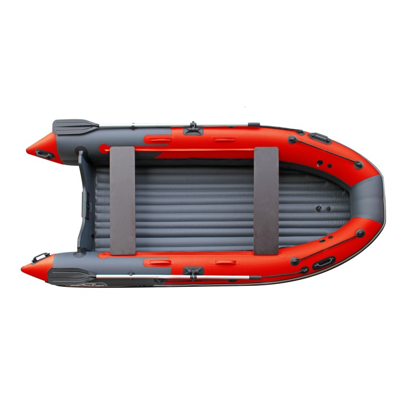 Лодка надувная ПВХ Angler Skat Triton 350, НДНД, темно-серый/красный