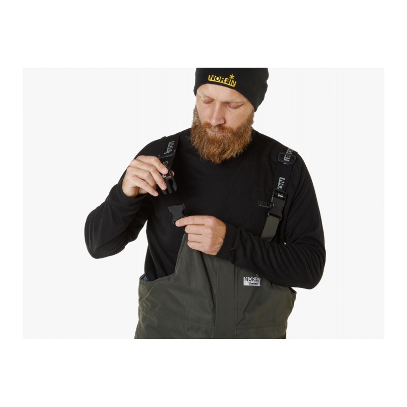 Полукомбинезон мужской Norfin Element Gray, ткань Breathable, серый/черный, размер M