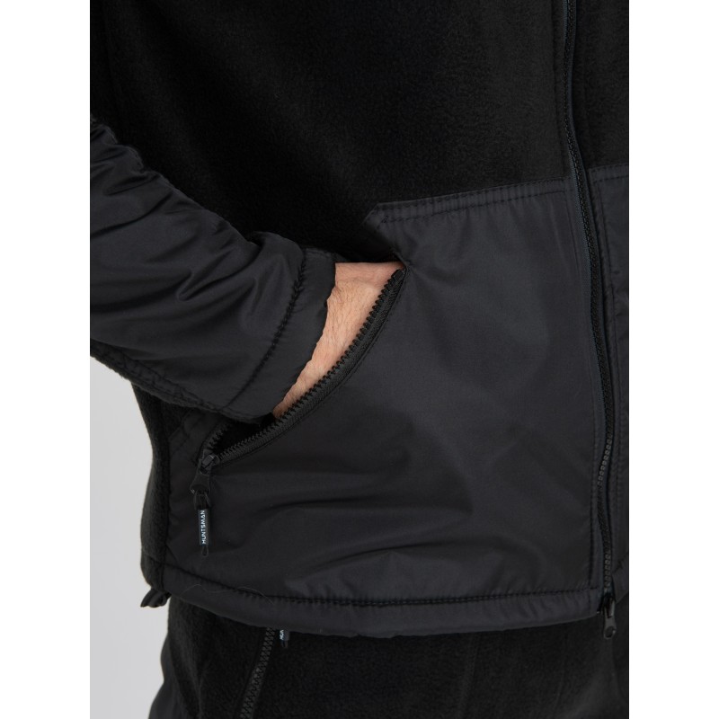 Куртка мужская Huntsman Пикник Люкс, флис, черный, размер 60-62, 182-188 см