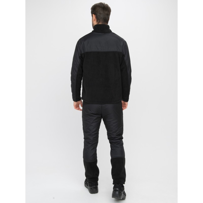 Куртка мужская Huntsman Пикник Люкс, флис, черный, размер 60-62, 182-188 см