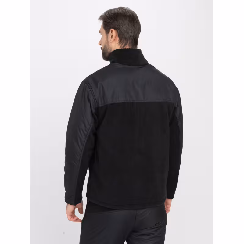 Куртка мужская Huntsman Пикник Люкс, флис, черный, размер 60-62, 182-188 см