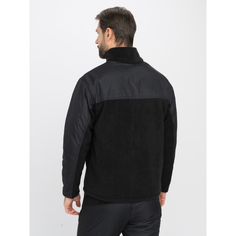 Куртка мужская Huntsman Пикник Люкс, флис, черный, размер 60-62, 182-188 см