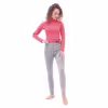 Термобрюки женские Dragonfly Pink-Grey 2023, полиэстер, серый, размер XL
