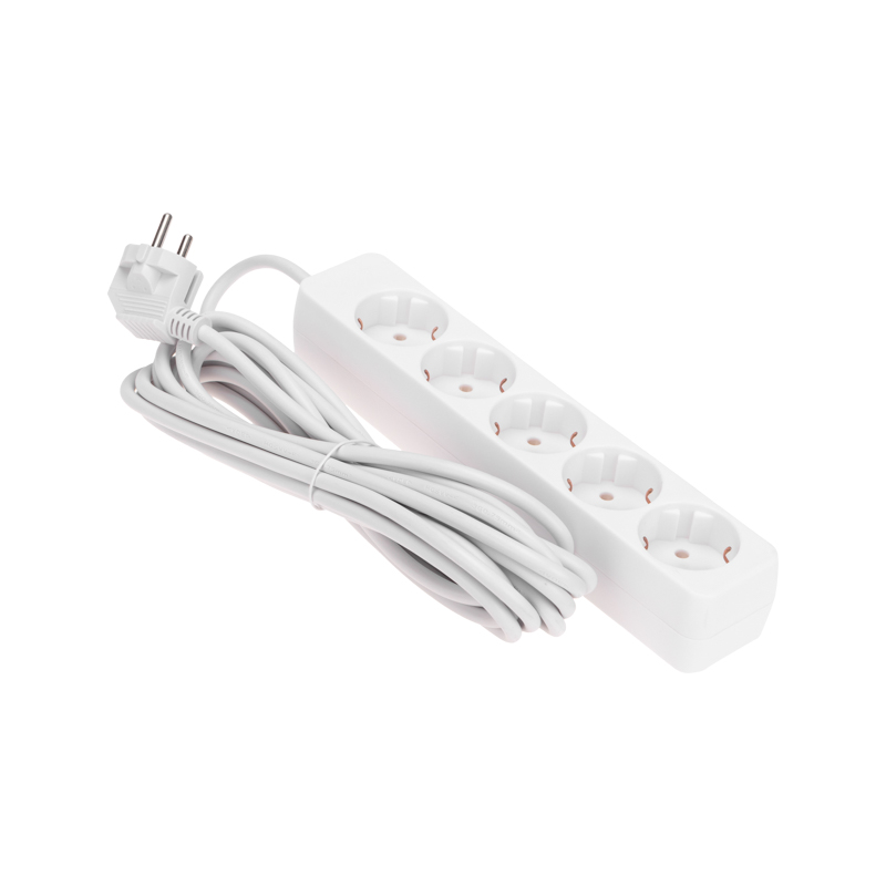 Удлинитель сетевой пятиместный с заземлением Rexant 13-4213 (6А, 250В, 5 м)