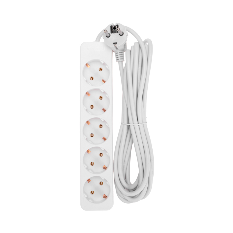 Удлинитель сетевой пятиместный с заземлением Rexant 13-4213 (6А, 250В, 5 м)