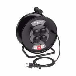 Удлинитель силовой четырехместный с заземлением Rexant 13-5011 (16А, 250В, 30 м)