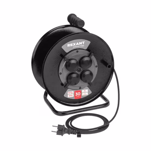 Удлинитель силовой четырехместный с заземлением Rexant 13-5011 (16А, 250В, 30 м)