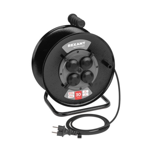 Удлинитель силовой четырехместный с заземлением Rexant 13-5011 (16А, 250В, 30 м)