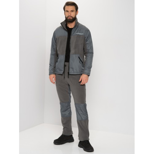 Брюки мужские Huntsman Пикник Люкс, флис, серый, размер 48-50, 170-176 см