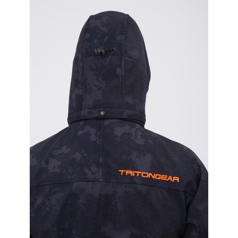 Куртка мужская Triton Gear Pro -5, ткань Softshell, Серый/черный камуфляж, размер 48-50, 182-188 см