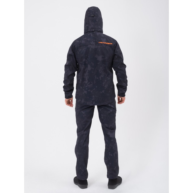 Куртка мужская Triton Gear Pro -5, ткань Softshell, Серый/черный камуфляж, размер 48-50, 182-188 см
