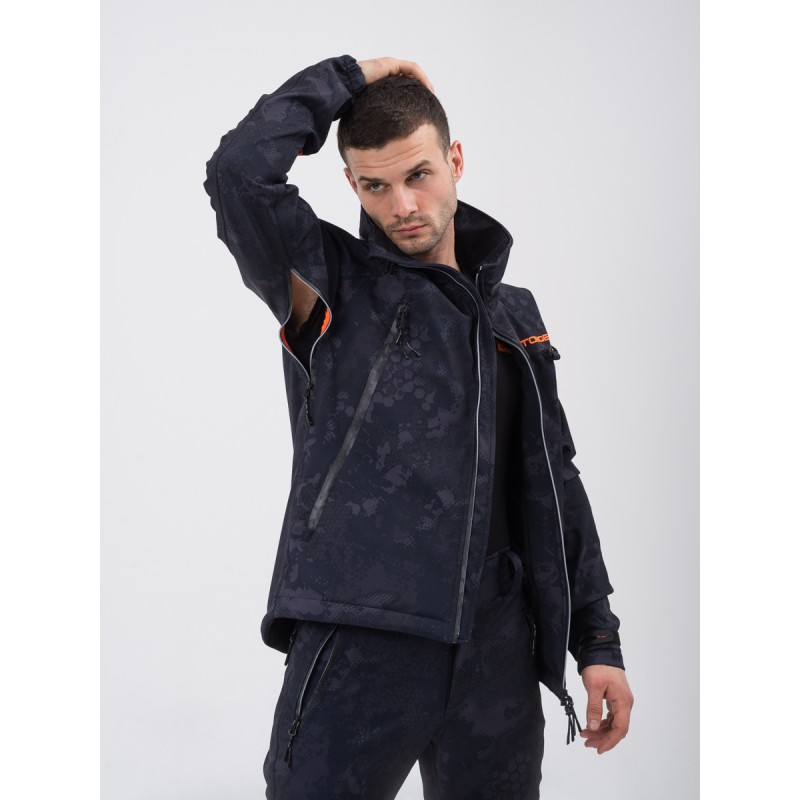 Куртка мужская Triton Gear Pro -5, ткань Softshell, Серый/черный камуфляж, размер 48-50, 182-188 см