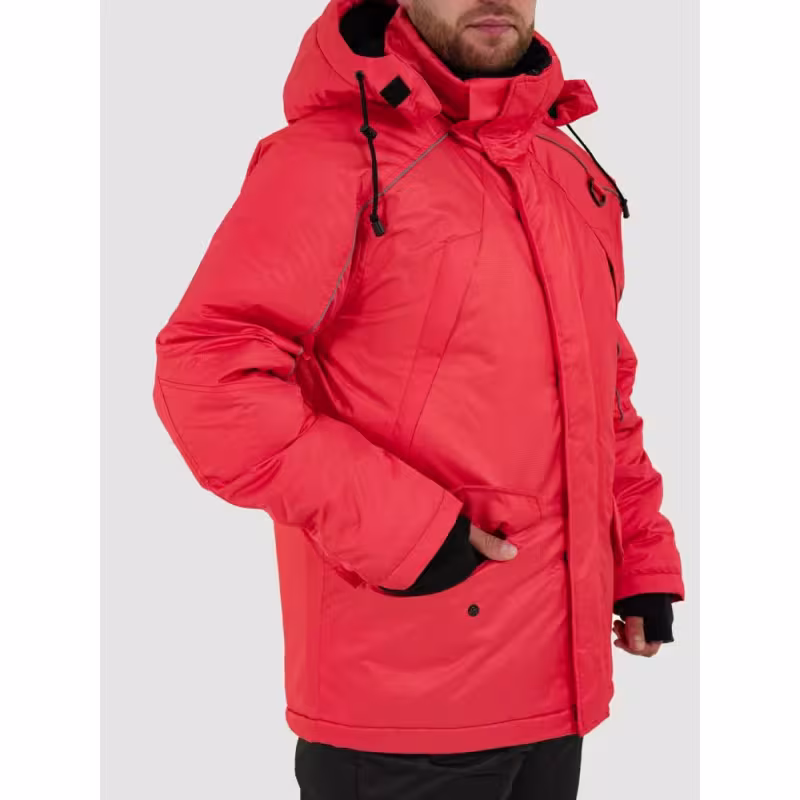 Куртка-поплавок мужская OneRus Фишер -45, ткань Таслан, красный, размер 52-54, 170-176 см