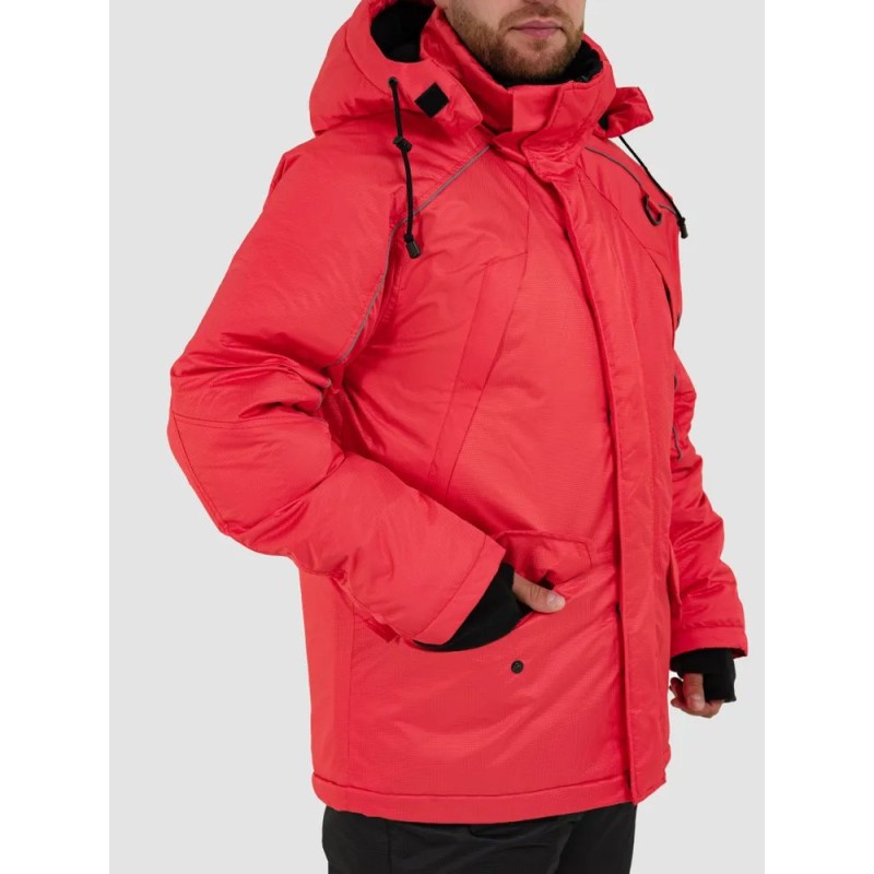 Куртка-поплавок мужская OneRus Фишер -45, ткань Таслан, красный, размер 52-54, 170-176 см