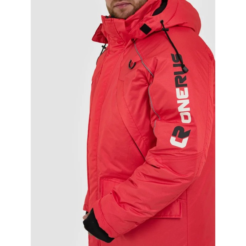 Куртка-поплавок мужская OneRus Фишер -45, ткань Таслан, красный, размер 52-54, 170-176 см