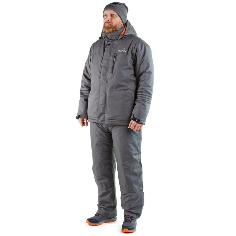 Костюм мужской Norfin Fjord, мембрана Nortex Breathable, серый, размер 52-54 (L), 176-182 см