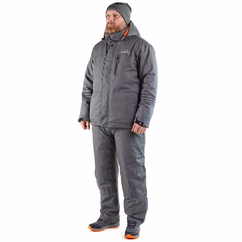Костюм мужской Norfin Fjord, мембрана Nortex Breathable, серый, размер 60-62 (XXL), 184-190 см