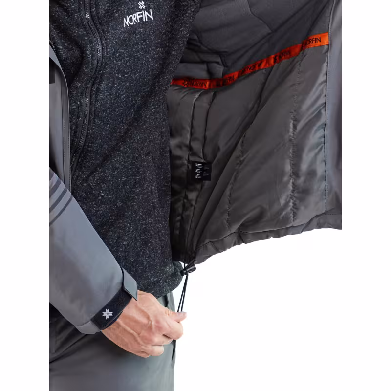 Костюм мужской Norfin Fjord, мембрана Nortex Breathable, серый, размер 60-62 (XXL), 184-190 см