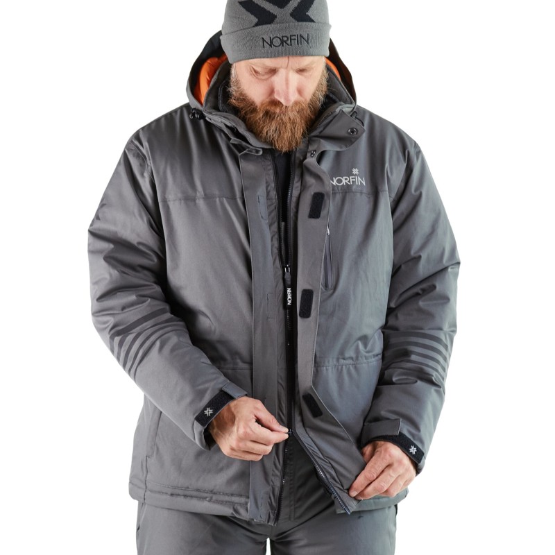 Костюм мужской Norfin Fjord, мембрана Nortex Breathable, серый, размер 64-66 (XXXL), 186-192 см